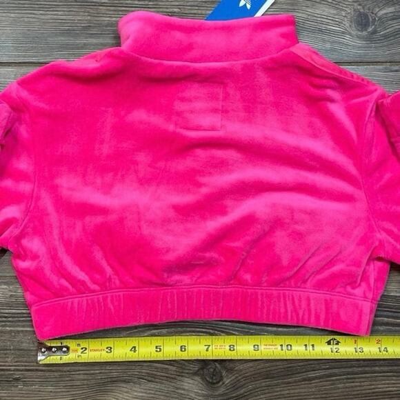 Adidas JEREMY SCOTT VELOUR TRACK TOP Sweat Cropped Jacket Womens Medium - Picture 6 of 8